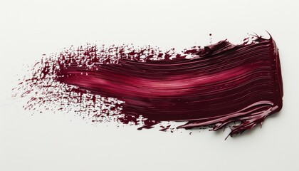 Burgundy Brush on Blank Canvas: The Beauty of Abstraction