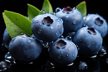 Illustration of fresh blueberries - 790094016