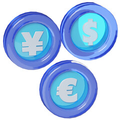 Currency Finance Economy 3D Object 