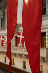 Danish national flag located in Copenhagen City Hall - 790097481