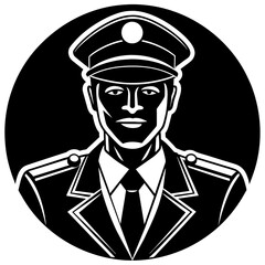 Police Officer Icon vector silhouette 