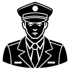 Police Officer Icon vector silhouette 
