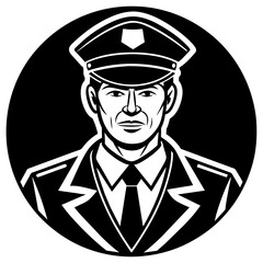 Police Officer Icon vector silhouette 