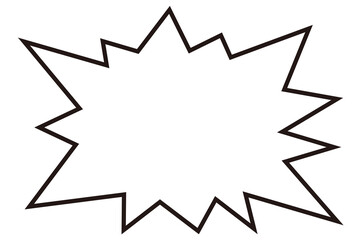 シンプルなギザギザの吹き出し