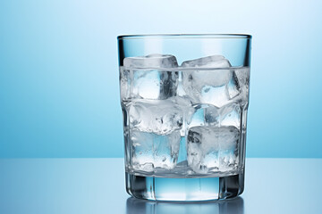 Illustration of ice cubes in a glass - 790099412