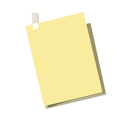bright yellow reminder note secured to a white surface with a pushpin