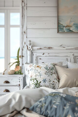 Boho Glam Bedroom: Floral Duvet & Metallic Accents Haven