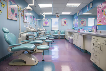 Pediatric Dentist Office with Colorful Decor