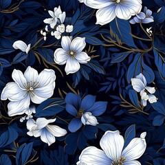 Confidence using seamless patterns that combine the allure of flowers and the freshness of leaves