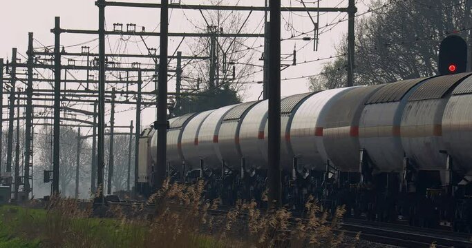 Chlorine Tank Train on Dutch Railway
