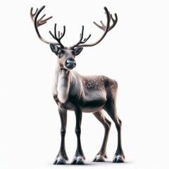 Image of isolated Reindeer against pure white background, ideal for presentations
