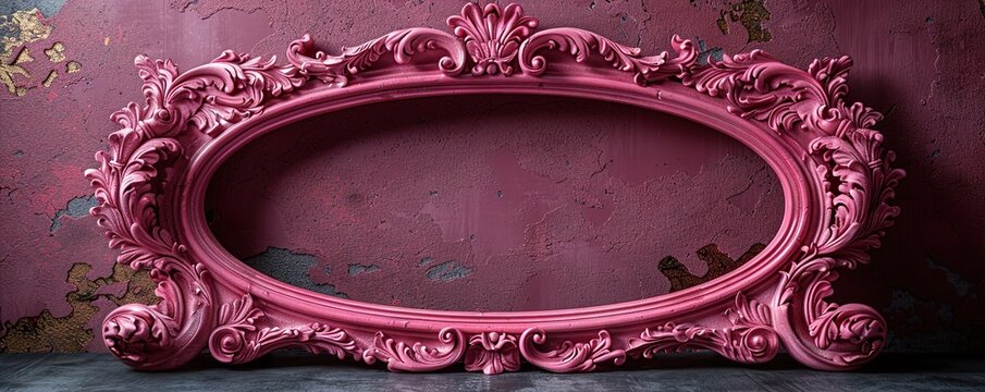 pink photo frame for mockup