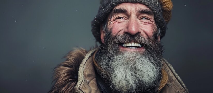Bearded man in hat smiling