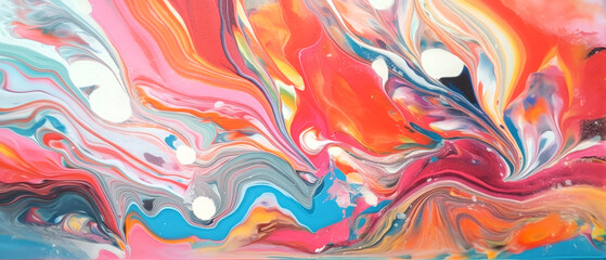 Swirling Abstract Acrylic Paint Design