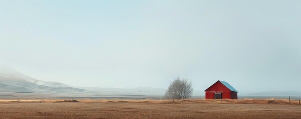 Georgia's landscape with a minimalist approach. - obrazy, fototapety, plakaty