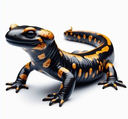 Image of isolated salamander against pure white background, ideal for presentations
