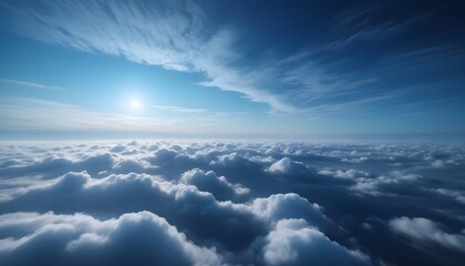 Fototapeta na wymiar clouds over the blue