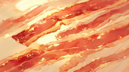 Illustrating a running bacon strip