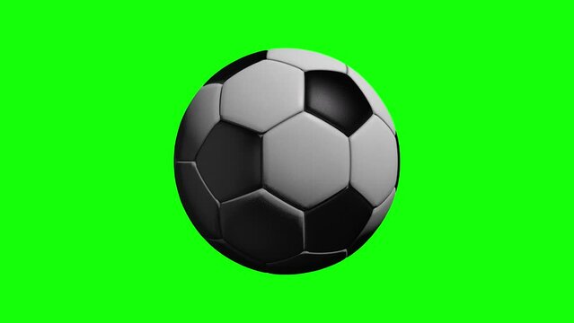 soccer ball isolated on green screen
