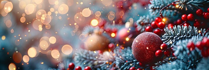 Vibrant Decorated Christmas Tree with Glittering Ornaments and Lights