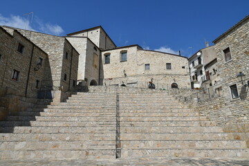 An open-air theater in Roseto Valfortore, a medieval village in the province of Foggia in Italy.