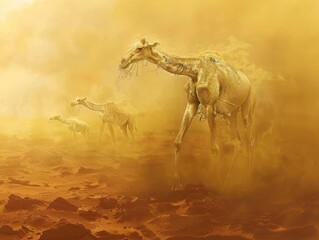 The scorching desert realm where animals appear as if dissolving under the relentless heat