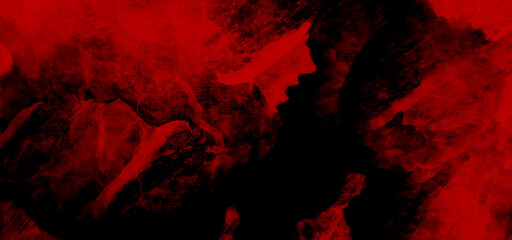 Dark Red horror scary background. Dark grunge red texture concrete. Dark grunge red concrete. Red textured stone wall background. Dark edges. Dark red grungy background or texture.