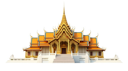 Fototapeta premium thai temple isolated on white