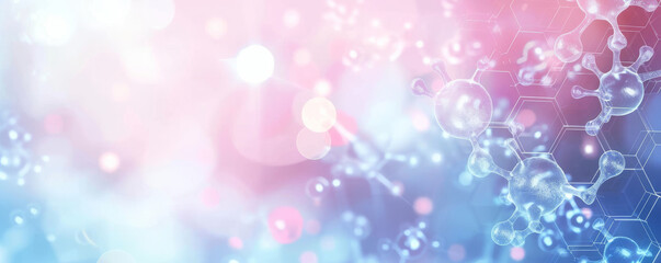 Abstract medical background with molecular structures