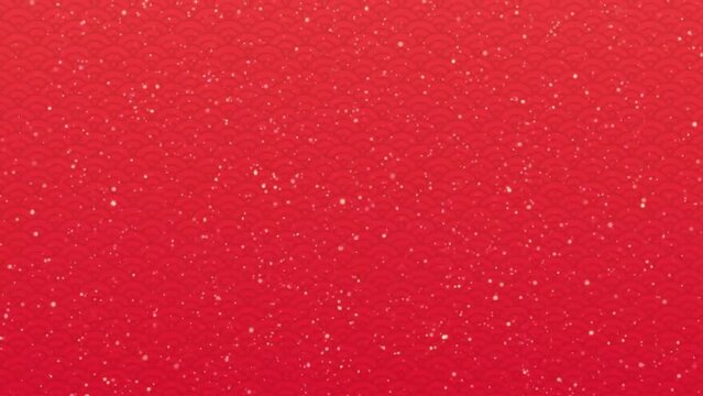 red background with water