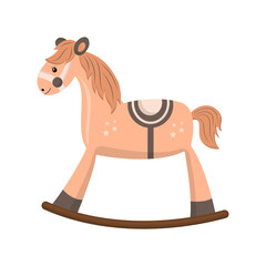 rocking horse vector illustration on a white background