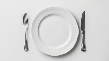Plate with silverware
