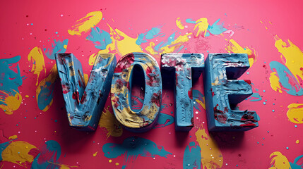 Reminder to Vote. Graffiti style poster.  - obrazy, fototapety, plakaty