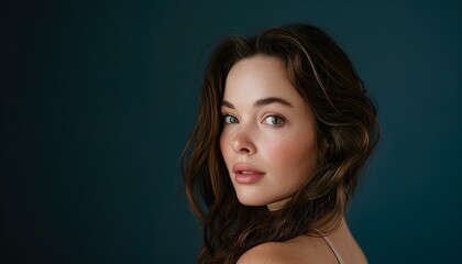 Attractive Woman with Wavy Hair