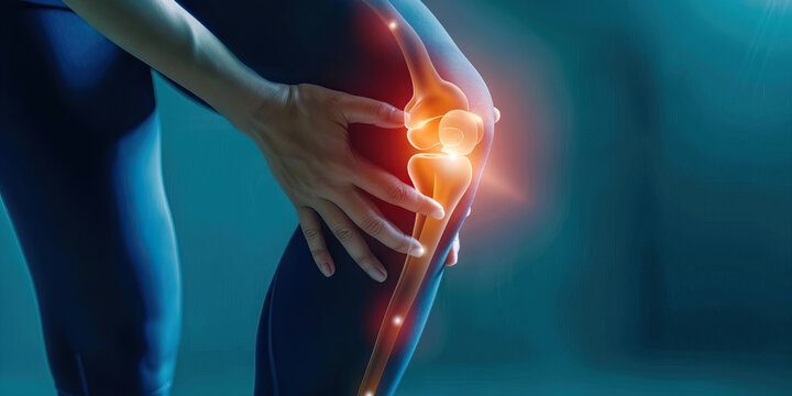ACL Tear Trauma: The Knee Instability and Swelling - Imagine a person holding their knee, with highlighted instability and swelling, illustrating the knee instability