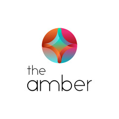 Vector amber diamond logo illustration design