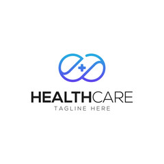 Vector infinity medical logo design template