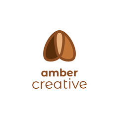 Vector amber diamond logo illustration design