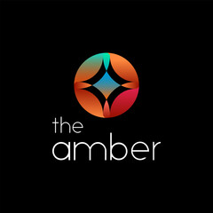 Vector amber diamond logo illustration design