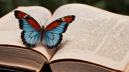 butterfly on book