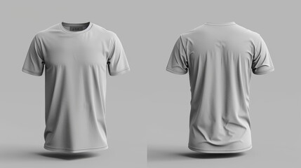 You can make your own graphics for this gray t-shirt template.