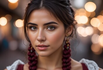 A Portrait Of Breathtakingly Gorgeous, Exotic, Beautiful Woman.
