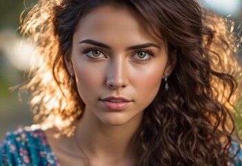 A Portrait Of Breathtakingly Gorgeous, Exotic, Beautiful Woman.
