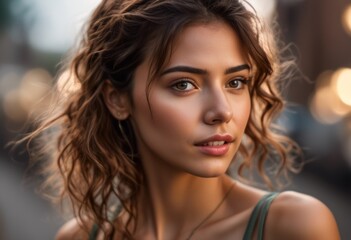 Fototapeta premium A Portrait Of Breathtakingly Gorgeous, Exotic, Beautiful Woman.