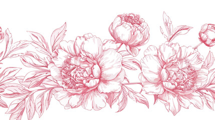 Elegant square floral backdrop decorated with peonies