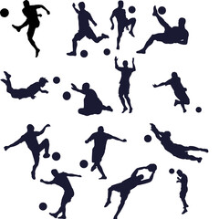 set of Futsal silhouette
