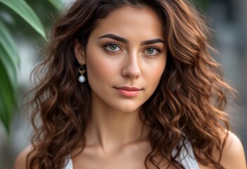 Fototapeta premium A Portrait Of Breathtakingly Gorgeous, Exotic, Beautiful Woman.