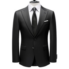 Business men's black, gray tee suit, isolated, 3d rendering