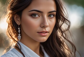 Fototapeta premium A Portrait Of Breathtakingly Gorgeous, Exotic, Beautiful Woman.