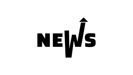 financial news, black isolated silhouette